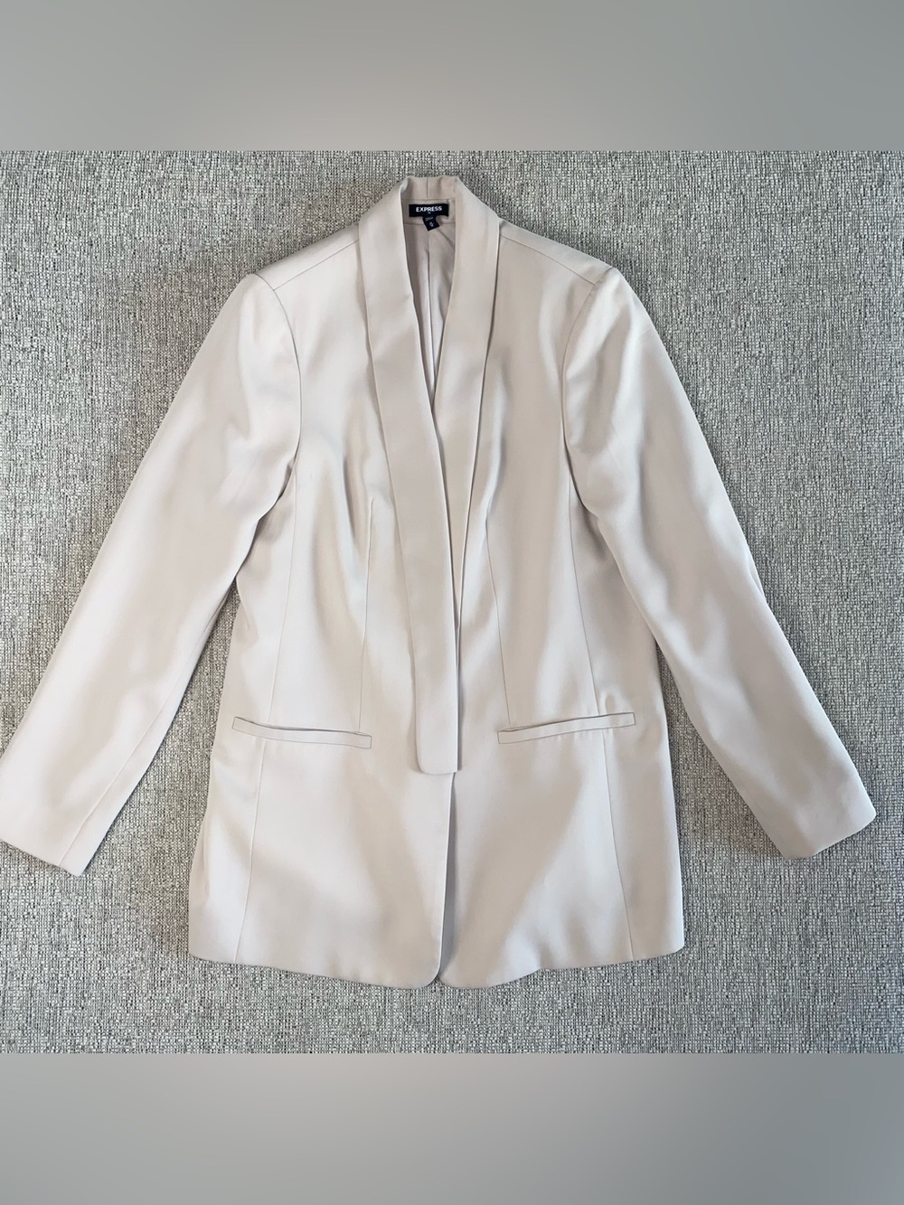 Express Cream Shawl-Collar Blazer